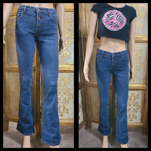 VTG Flare Bottom Jeans - Picture 2 of 16